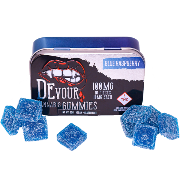 DEVOUR BLUE RASPBERRY GUMMIES