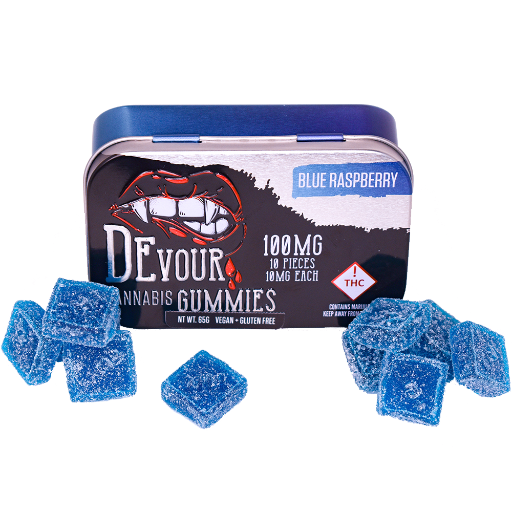 DEVOUR BLUE RASPBERRY GUMMIES
