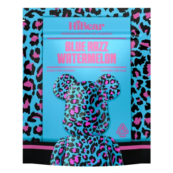 HIBEAR BLUE RASPBERRY WATERMELON GUMMIES 