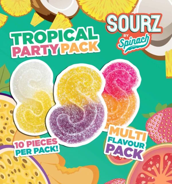 SOURZ TROPICAL PARTY PACK GUMMIES