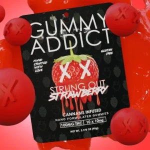 GUMMY ADDICT STRUN OUT STRAWBERRY GUMMIES